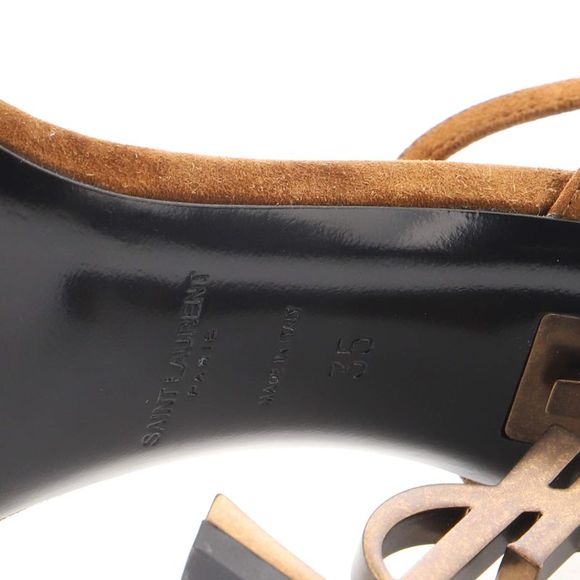 Saint Laurent Women's Opyum Heels Suede 85 Brown - Picture 4 of 4